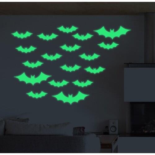 1 set wall sticker room decor wall decor Halloween fluorescent stickers Glass Sticker decoration Decal Home accessories