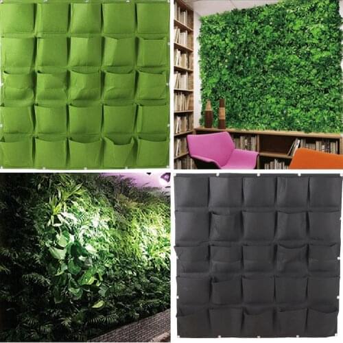 1 Pc Hanging Wall Planting Bags Growing Bag Planter Pockets Vertical Garden Vegetable Seedling Living Garden Bag Home Supplies