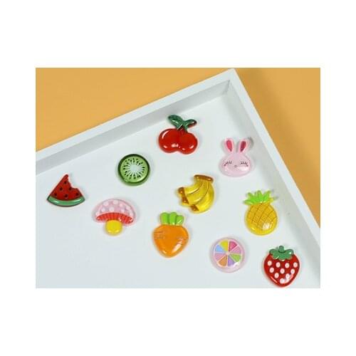 10Pcs 20*25mm Planar Resin Imitation Fruits DIY Craft Supplies Kids Hair Accessories Phone Shell Patch Arts Decortion Matreial