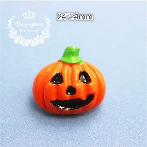 10pcs Resin Halloween Pumpkin Flatback Cabochon Miniature Art Supply Decoration Charm Craft DIY,23*25mm