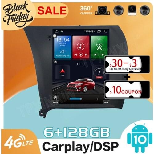 128GB Android 10.0 Tesla Style for KIA K3 2013 2015 2016 2018 Carplay GPS Car Navigation Multimedia Video Player Stereo Radio