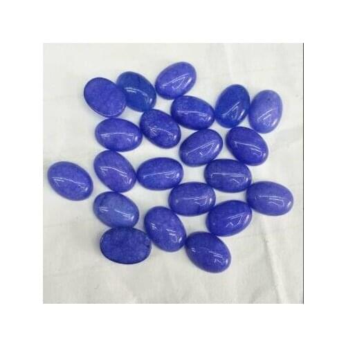 20pcs blue jade stone cabochons oval shape 10x14mm 13x18mm beads accessories and jewelry findings top selling items good sells