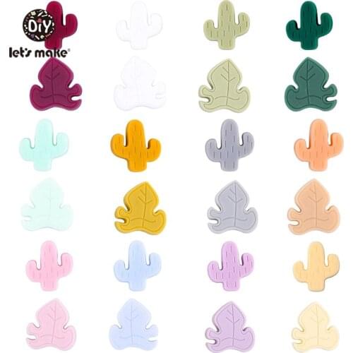 Lets Make 20pc Silicone Beads For Baby Crib Mobile Food Grade Tiny Rodent Baby Teether Bamboo Baby Feeding Silicone Teether