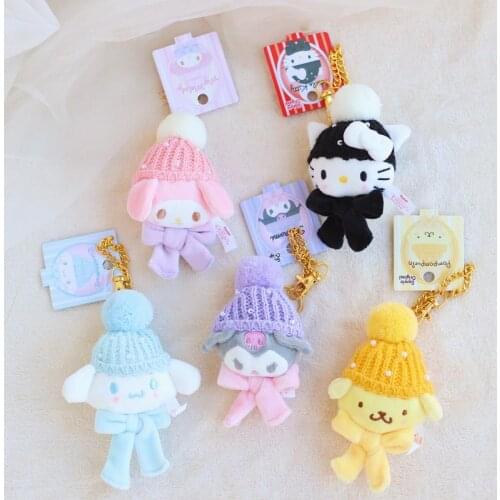 5 Styles Sanrio Kuromi Plush My Melody Cinnamoroll Hello Kittys Cartoon Kawaii Dolls Anime Plush Toys for Girls Birthday Gift