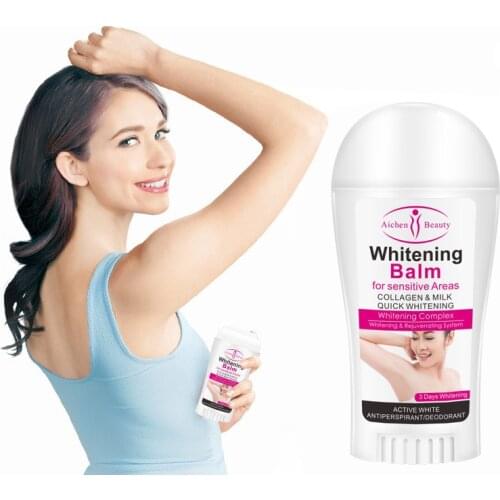 50ml Whitening Balm Deodorant Stick Brightening Armpit Skin Moisturizing Smooth Removal Dark Tighten Skin Repair Pores Body Care