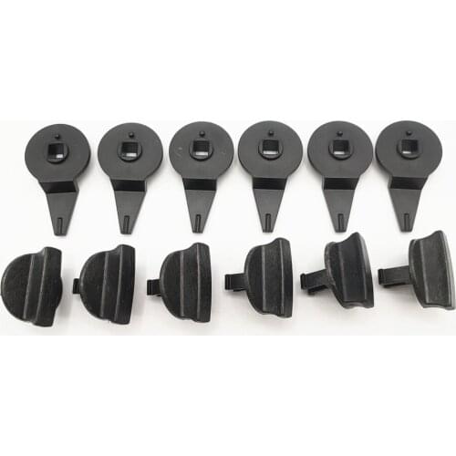 6Pcs Black Trunk Box Luggage Lock Tail Box Buckle Triangle Warning Card Bracket Knob Clip For Touran 1T0 867 468 1T0867468