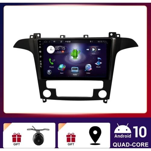 Car Multimedia Player Car Radio Stereo For Ford S-Max Automatical Air Conditioner 2007-2008 RDS GPS Navigation USB FM AM Camera