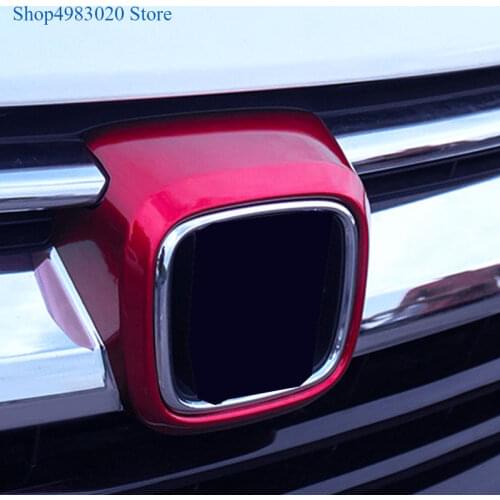For Honda CR-V CRV 2017 2018 2019 Chrome Front Grille Grill Emblem Badge Logo Frame Cover Trim Reflective Car Styling Decoration