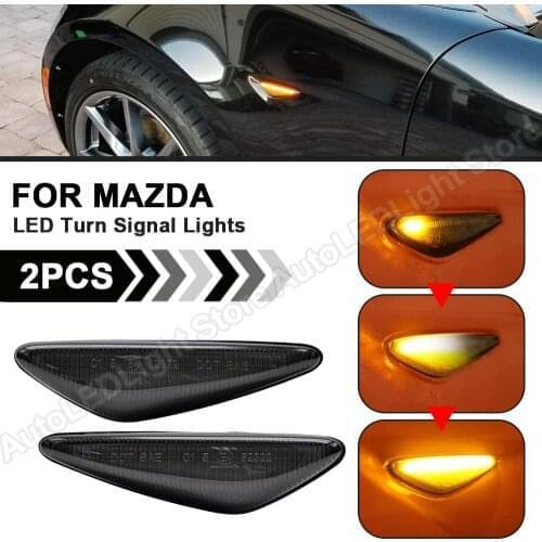 For Mazda MX-5 ND RX8 6 Atenza GH 5 Premacy Nissan Lafesta Fiat 124 Spider Dynamic Sequential LED Side Marker Turn Signal Light