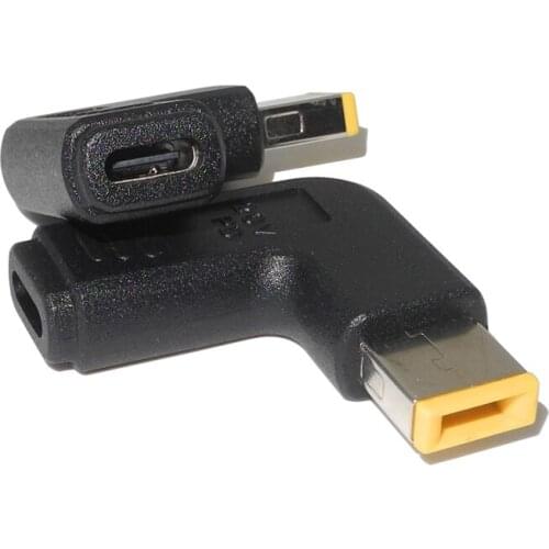 Huiyuan USB-C 3.1 Type-C Rectangle Male USB PD Emulator Trigger Angled Power Adapter Converter Fit for Lenovo Thinkpad Laptop