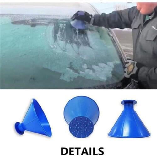 Window Glass Cleaning Tool Scraper Outdoor Funnel Windshield Magic home Snow Remover Car Tool Cone Shaped Ice Scraper Auto Acces