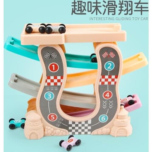 Interesting Gliding Toy Car Childrens Railway Car Mini Car Model Vehicle Birthday Gift for Baby Parent-Child Interactive Game