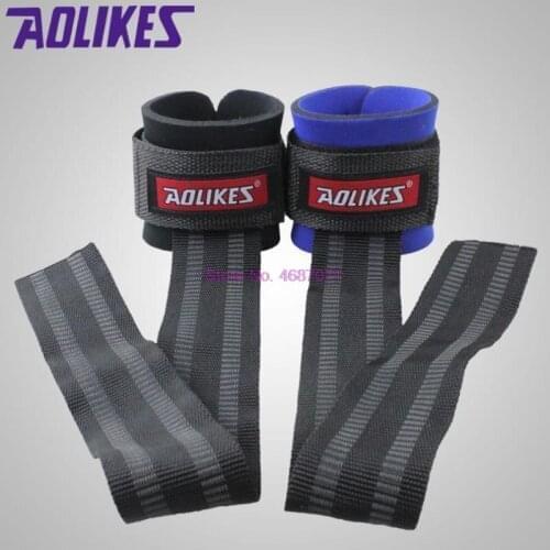 By DHL 50pair AOLIKES Gym Sport Wristband Fitness Dumbbells Training Wrist Support Straps Wraps Hand Power Bands weight lifting