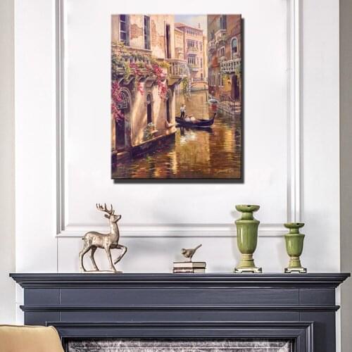 Classical Venice City Landscape Canvas Paintings Posters and Prints Wall Art Picture for Living Room Home Decoration