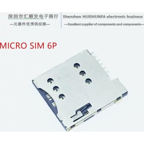 Micro SIM 6P/7P card holder small card phone, PUSH phone card holder with SIM card slot, super thin 1.3 gold plated