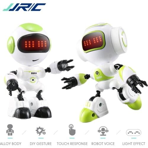 JJRC R8 Mini Smart Robot Kids Voiced Intelligent LED Eyes DIY Vector Robot Combat Robo Toy For Children Kids Gift Rc Robots Toys
