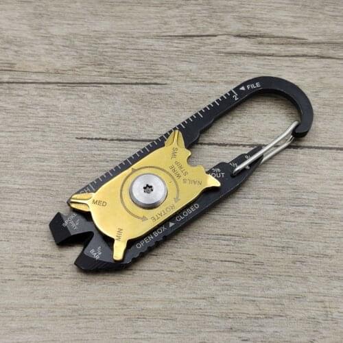 20 In One Multifunctional EDC Tool Bicycle Repair Tool Screwdriver Wrench Bottle Opener Keychain