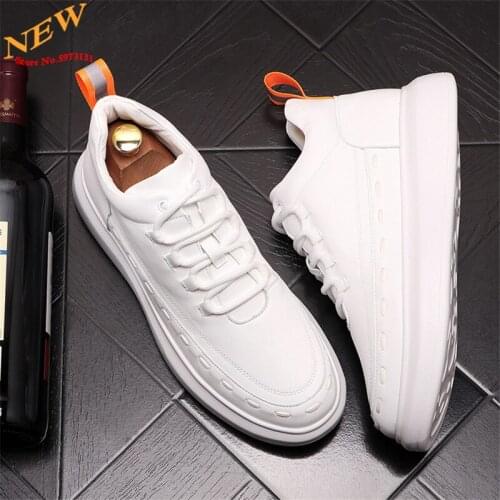 New Arrival Leather Men Casual Shoes Sneakers Hip Hop Skateboard Shoes Chaussure Homme