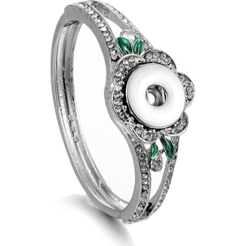 New 18mm Snap Button WomenS Bracelet Bohemia Vintage Fashion Jewelry Snap Charm Bracelets Free shipping