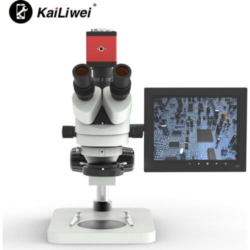 New Arrival 7X-45X Hd 2Mp Camera Led Ring Light 8 Inch Monitor Digital Jewelry Trinocular Stereo Microscope