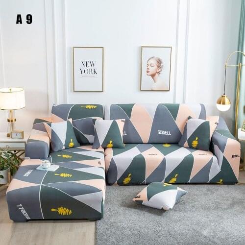Cotton Fabric Sofa Covers For Living Room L shape Sectional Couch Slipcover Anti-slip Stretch Elastic Sofa Covers 1/2/3/4 Seater