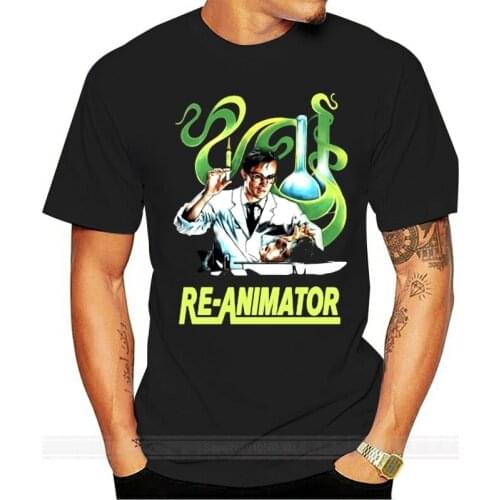 Reanimator Classic 80s Horror T Shirt cotton tshirt men summer fashion t-shirt euro size