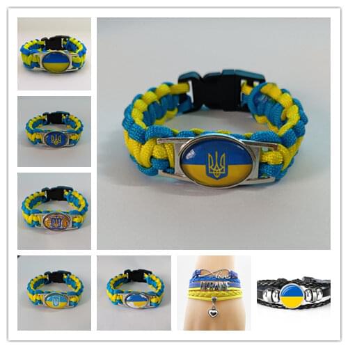 Infinity love ukraine bracelet ukraine flag bracelet for women and men girls jewelry