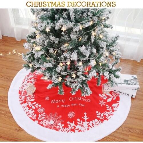 Large Size Christmas Tree Skirt Christmas Supplies Red Christmas Tree Apron Hotel Shopping Mall Christmas Tree Carpet Decoration