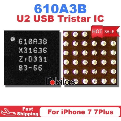 610A3B U4001 U2 USB Charger Charging IC For iPhone 7 Plus 7G 7P TRISTAR IC 36pins 1610A3B Mobile Phone Integrated Circuits Chip