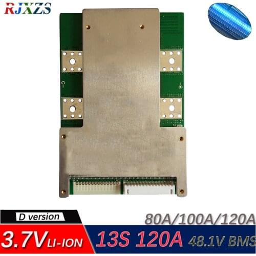 13S 120A version D lithium Polymer lipo BMS/PCM/PCB battery protection board for 13 Packs 18650 Li-ion Battery Cell w/ Balance