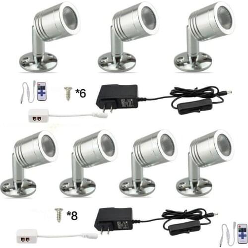 3/4/6/8PCS LED Under Cabinet Light 12V Showcase Spot Lamp Kitchen display cabinets Bar Lamps wine cabinet Lights Home Decoration
