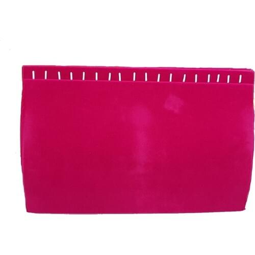 Aydindecor Suede Pink 35Cm-24Cm Pedestal Necklace Chain Stand