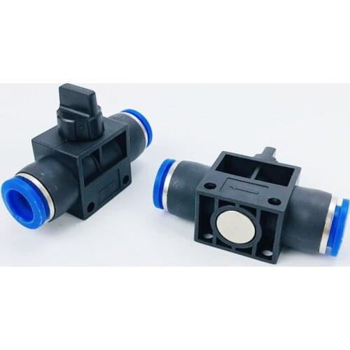 Free Shipping 2 Pcs Hand Valve 12mm x 12mm Tube Push in to connect inline 2-Way Flow Limiting Pneumatic Valve Speed Controller