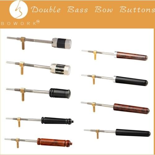 BOWORK Bow Frog Buttons Double Bass Ebony/Snakewood Bow Parts For Double Bass Bow Frog