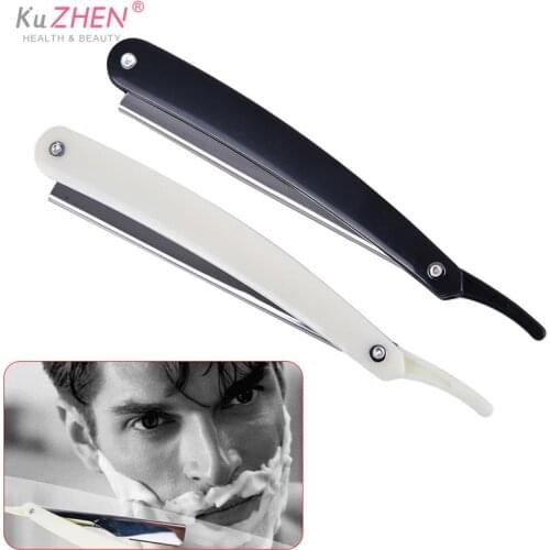 Hair Razor And Blades Antique Black Folding Shaving Knife Stainless Steel Straight Razor Holder Men Shaving Barber Tools