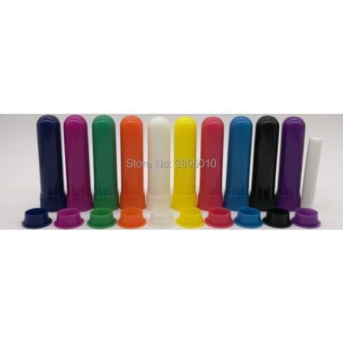 Essential Oil Aromatherapy Colored Blank Nasal Inhaler Tubes Sticks, Empty Nasal Inhalers F591