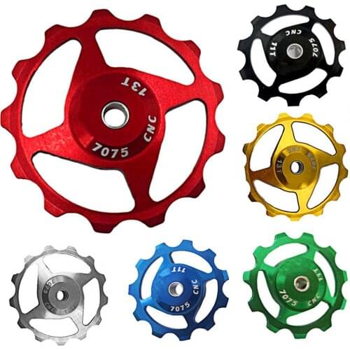 MTB Road Bike Ceramic Pulley 7005 Aluminum Alloy Rear Derailleur 11T 13T Guide wheel Ceramic Bearing Jockey Wheel