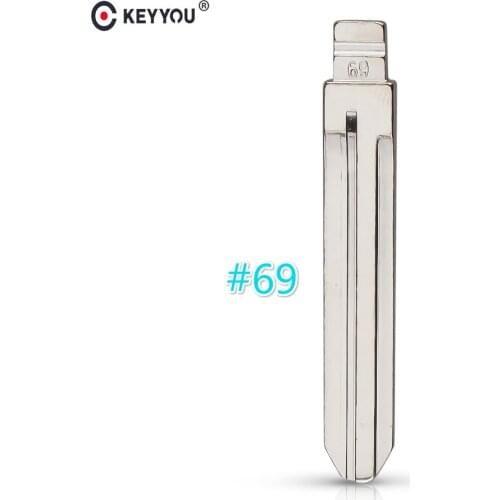 KEYYOU Metal Blank Uncut Flip KD Remote Key Blade Type #69 for Great Wall Florid Cowry NO. 69 Blade