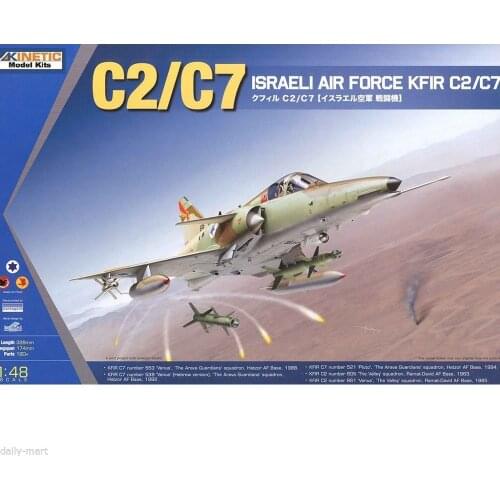 Kinetic 1/48 Scale Israeli Air Force KFIR C2/C7 Plastic Model Kit K48046