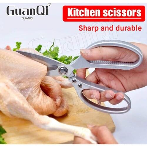 Multifunctional Kitchen Scissors Cutting Knife Household Scissors Stainless Steel Chicken Bone Scissors Kitchen Cooking Cutter
