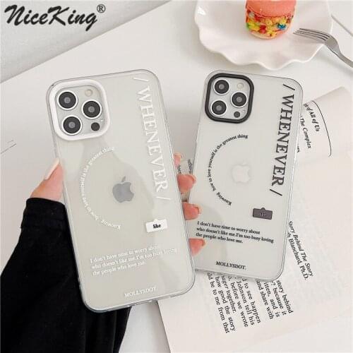 Fashion Simple Letters Phone Cases For iPhone 12 11 Pro XS MAX XR X 8 7 Plus SE 2020 Camera Protection Soft Tpu iPhon Back Cover