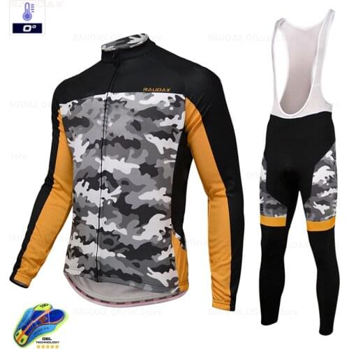 2021 Pro Aleing Camouflage Winter Thermal Fleece Cycling Clothes Men Jersey Set Outdoor Riding Bike MTB Cycling Clothing Bib Set