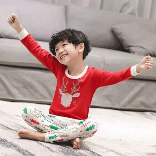 Boys Clothes Christmas Pyjamas Sets Kids Autumn Long Sleeve Winter Cotton Suits Child Pajamas Sleepwear For 4 6 8 10 12 Years