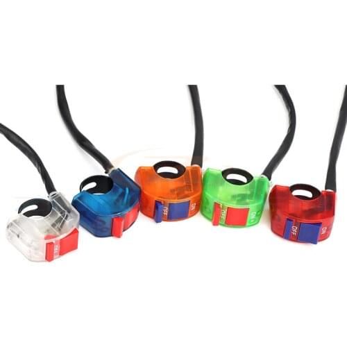 22MM color transparent flameout switch ignition switch off button for light engine mini motorcycle four pit bike ATV