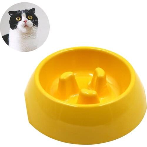 Pet Cat Dog Bowl Creative Non-Slip Pet Kitten Slow Food Feeder Puppy Drinking Dish Feeder Cats Feeding Bowl Supplies Accessories