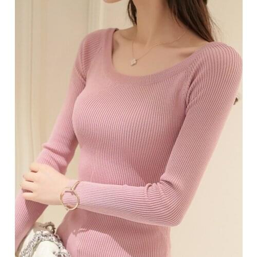 Poncho Limited Cotton Standard Solid Feminino 2020 Autumn Winter New Shirt Collar Sweater Slim Tight Full Sleeve
