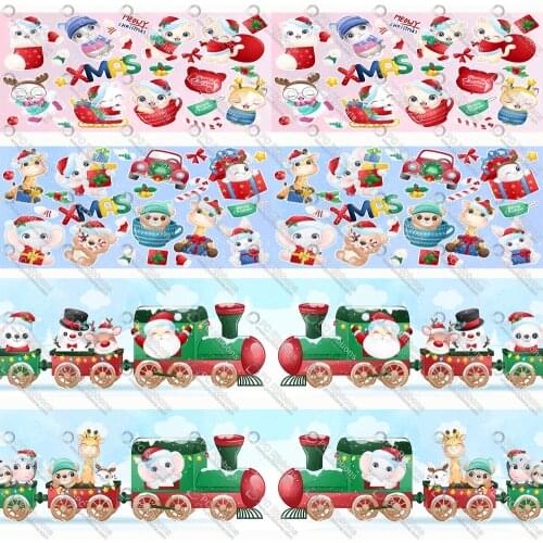 Christmas/Halloween Cartoon 3" Printed Lanyard/Grosgrain/Satin Design Customized Ribbon for Bow DIY Hair Craft Supplies Sewing