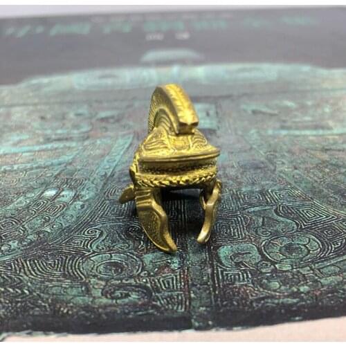 Samurai Helmet Brass Knife Beads Umbrella Rope Bead Outdoor Knife Pendant