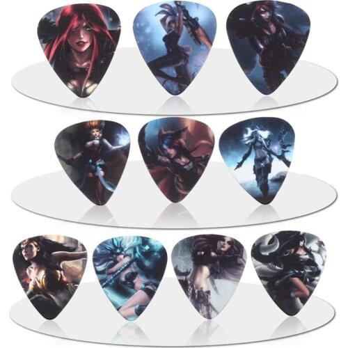 SOACH 50PCS 0.46mm hot guitar picks two side picks exquisite design mix earrings pick DIY picks guitar Accessories ukulele bass