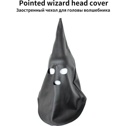 Adult Games Sex Toys For Couples SM Bondage Soft Sexy Head Mask Sex Headgear Erotic Toys Black Slave Restraint Hood Wizard Mask